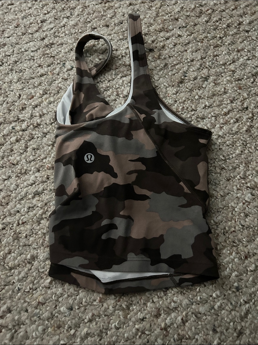 Lululemon Align Tank Heritage Camo Dusty Bronze Multi size 8 - EUC